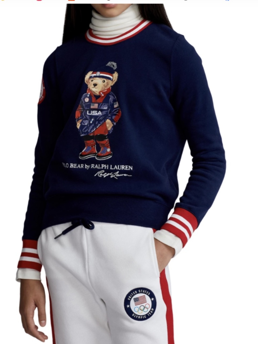 RALPH LAUREN  Team Usa Polo Bear Sweatshirt - Picture 2 of 15